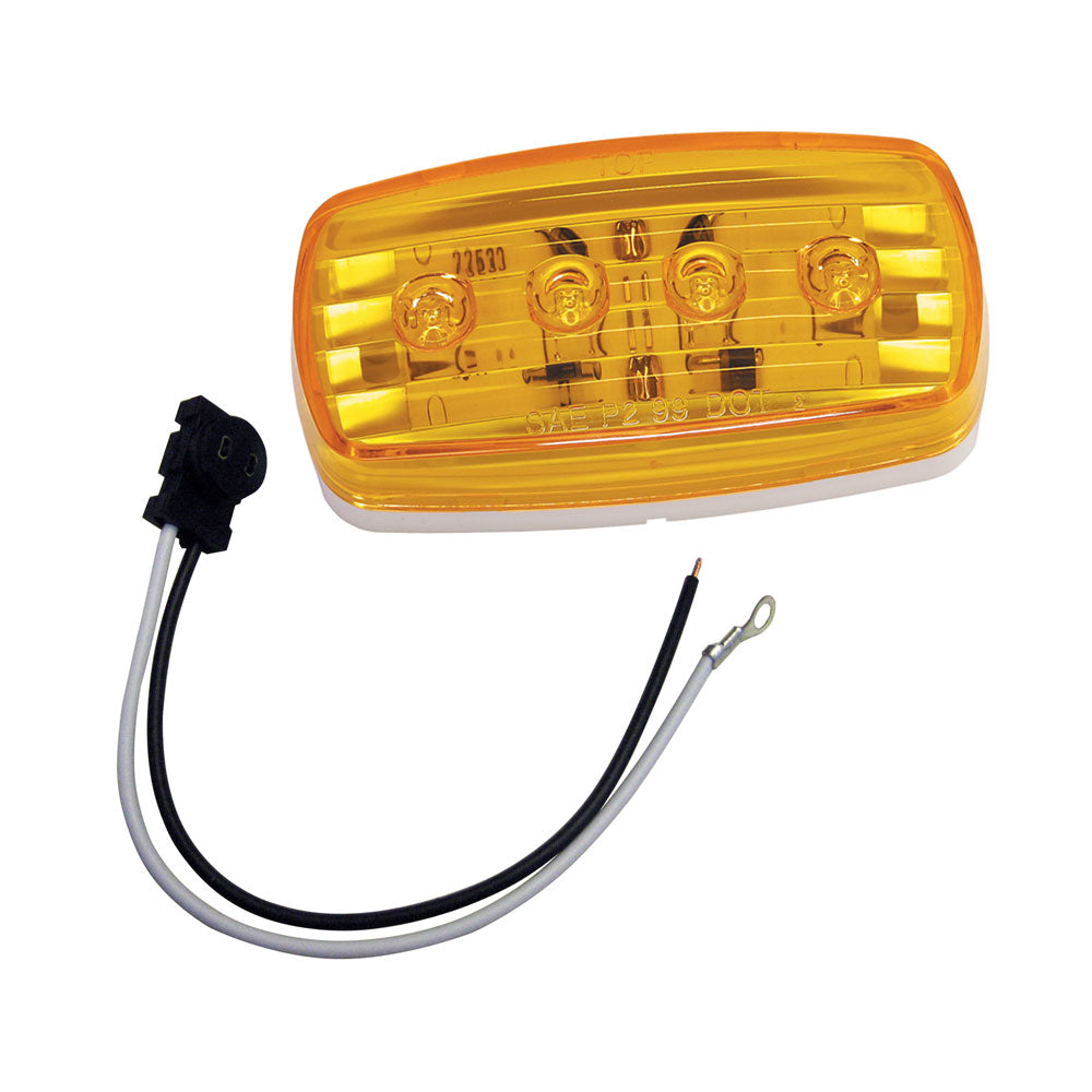 Wesbar LED Clearance/Side Marker Light - Amber #58 w/Pigtail - 401585KIT