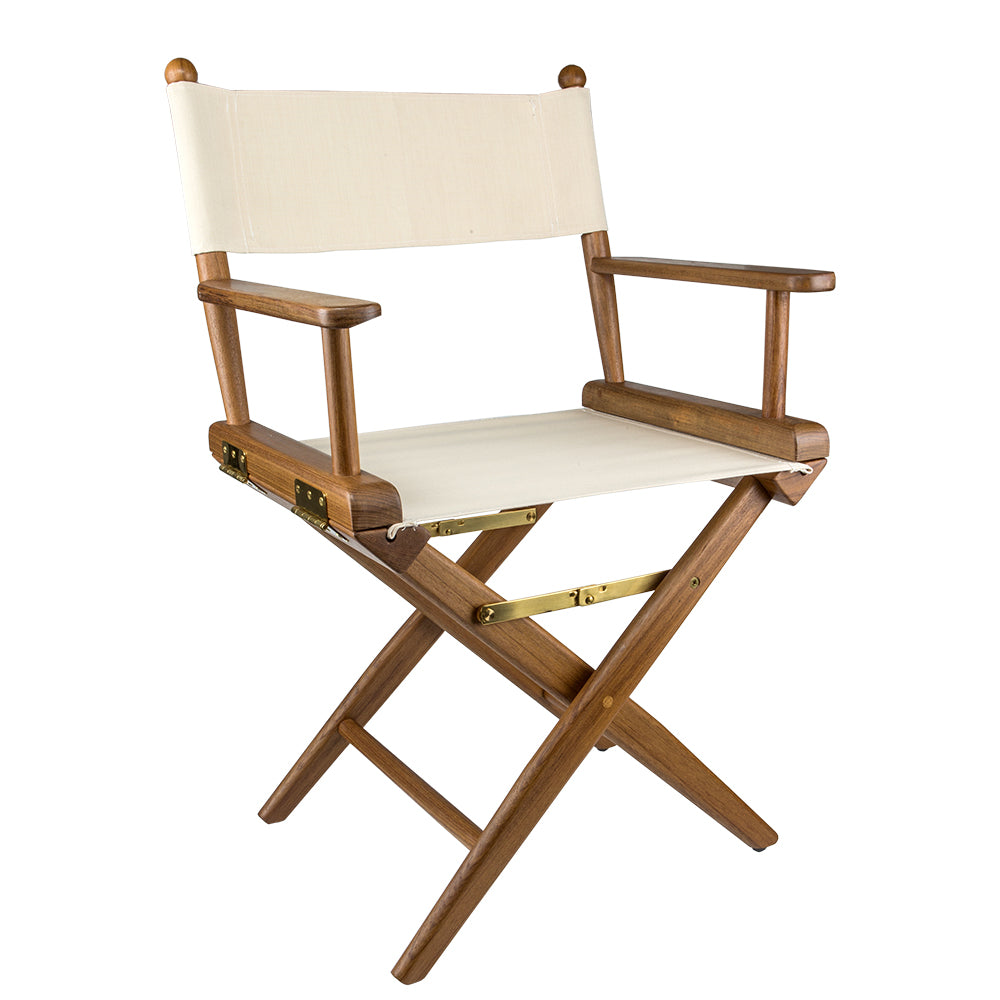 Whitecap Director's Chair w/Natural Seat Covers - Teak - 60044