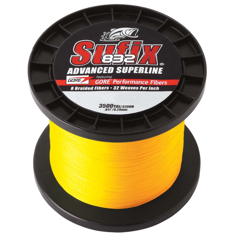 Sufix 832® Advanced Superline® Braid - 6lb - Hi-Vis Yellow - 3500 yds - 660-406Y