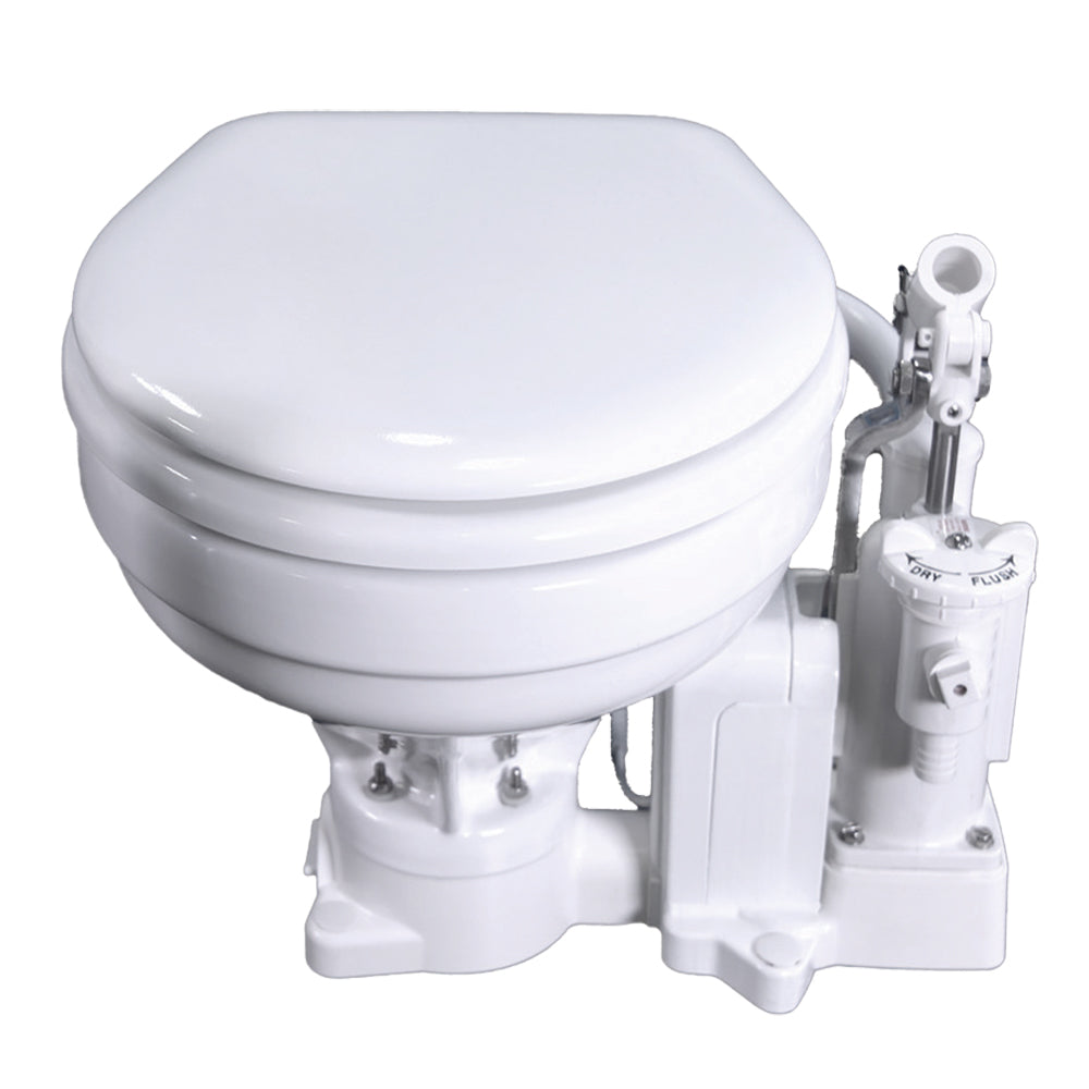 Raritan PH PowerFlush Electric/Manual Toilet - Marine Size - 12v - White - P101E12