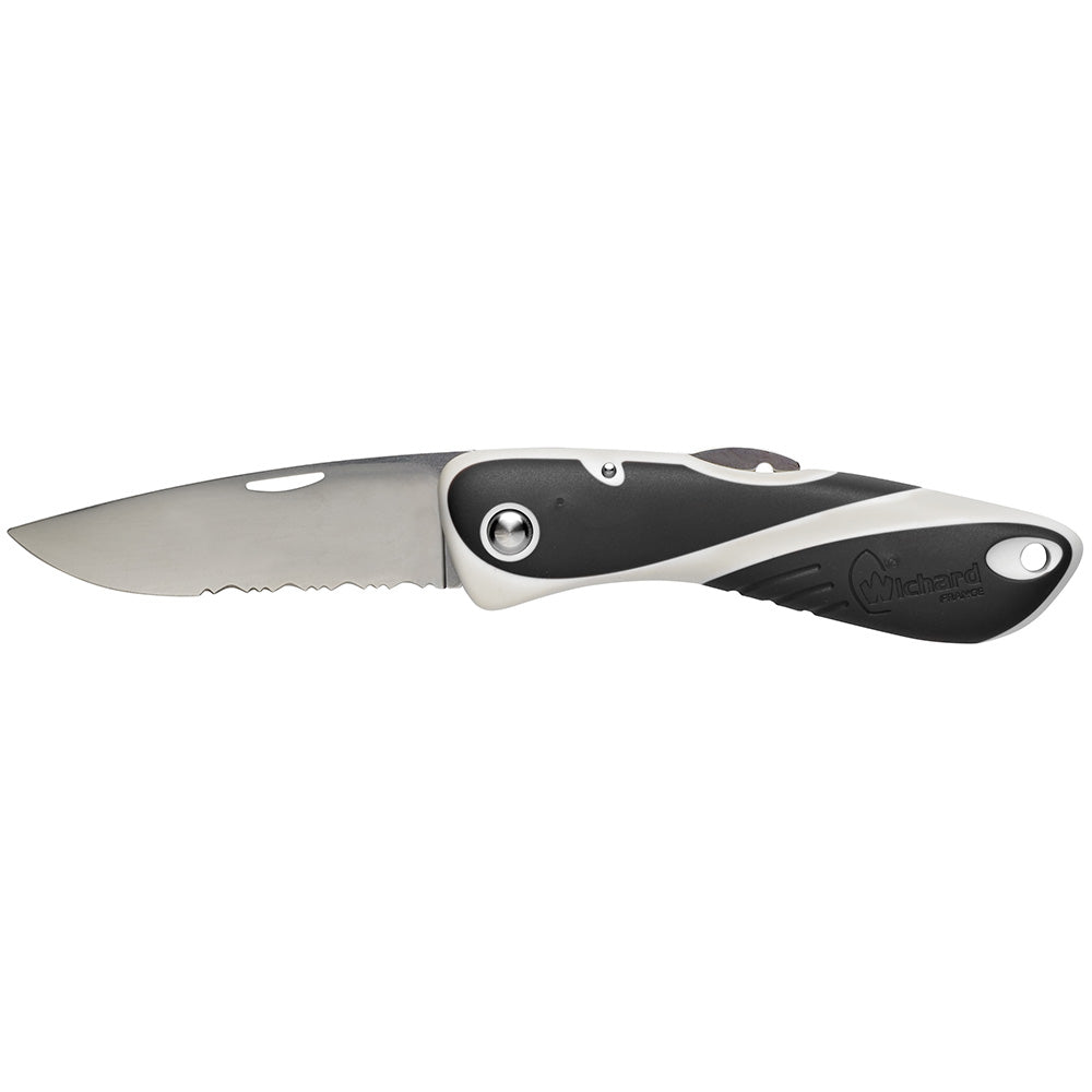 Wichard Aquaterra Knife - Single Serrated Blade - Black - 10143