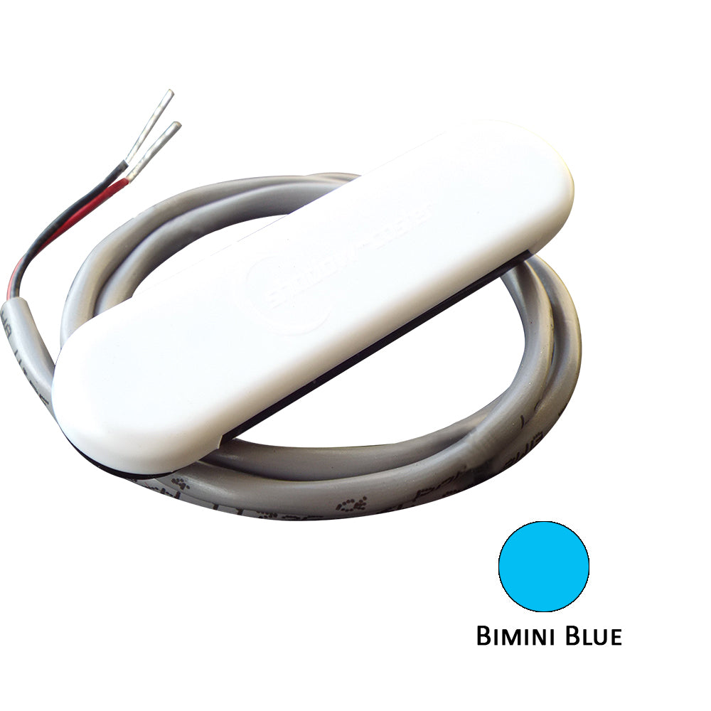 Shadow-Caster Courtesy Light w/2' Lead Wire - White ABS Cover - Bimini Blue - 4-Pack - SCM-CL-BB-4PACK