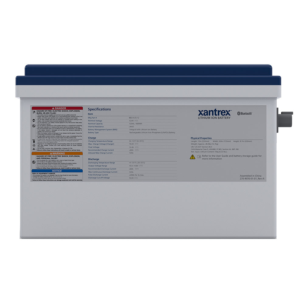 Xantex Lithium-Ion Battery - 125Ah - 12VDC - 883-0125-12