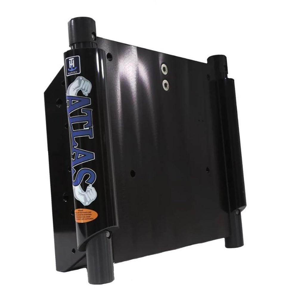 T-H Marine ATLAS™ 12" Set Back Hydraulic Jack Plate - Gloss Black Anodized - AHJ-12V-B-DP