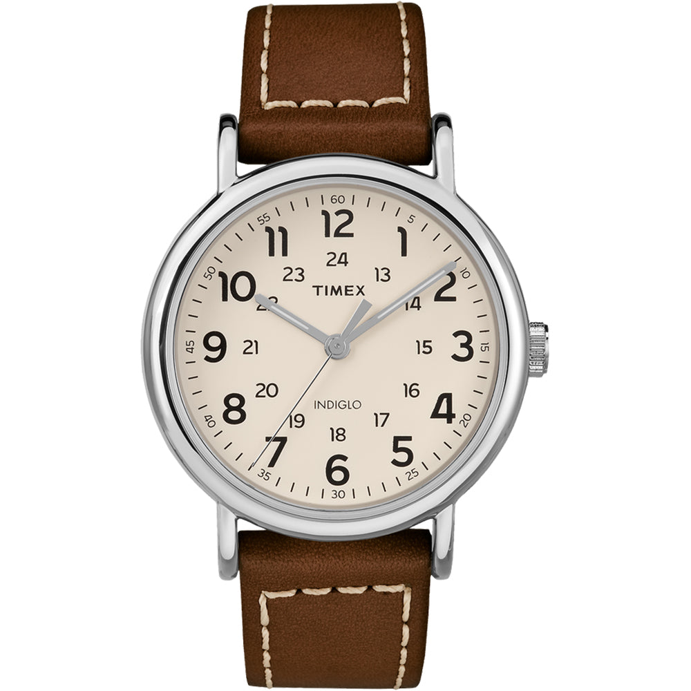 Timex Weekender® 2-Piece Leather Strap Watch - Cream - TW2R42400JV