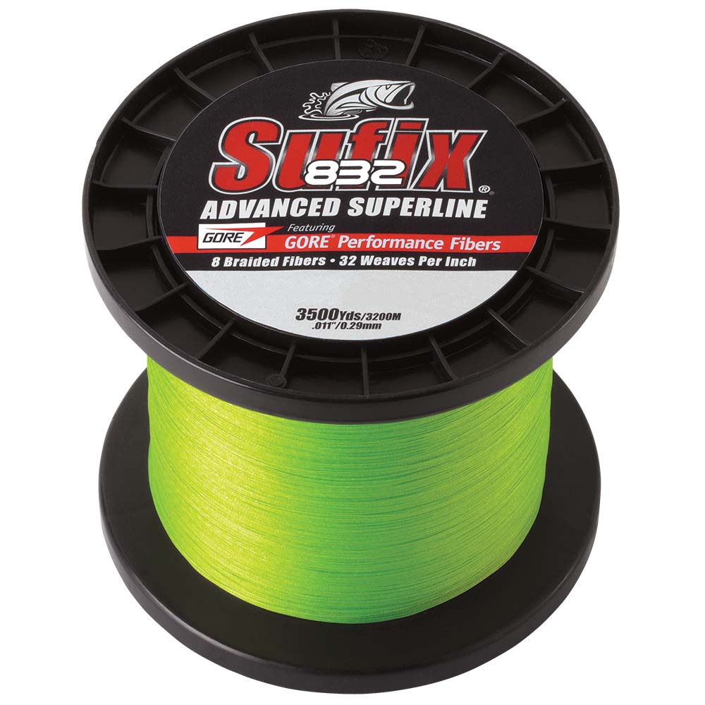 Sufix 832® Advanced Superline® Braid - 15lb - Neon Lime - 3500 yds - 660-415L