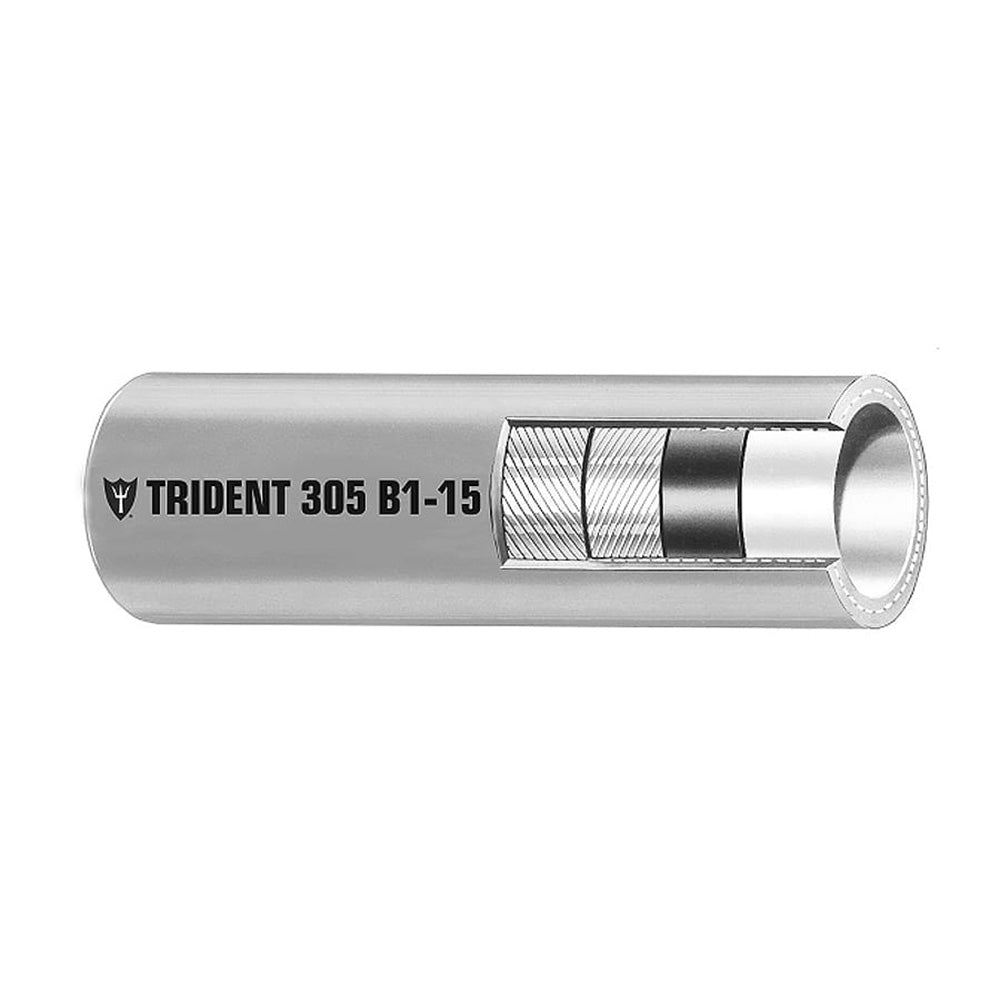 Trident Marine 3/8" x 50' Boxed - Barrier Lined B1-15 EPA Compliant Outboard Fuel Line Hose - Gray - 305-0386