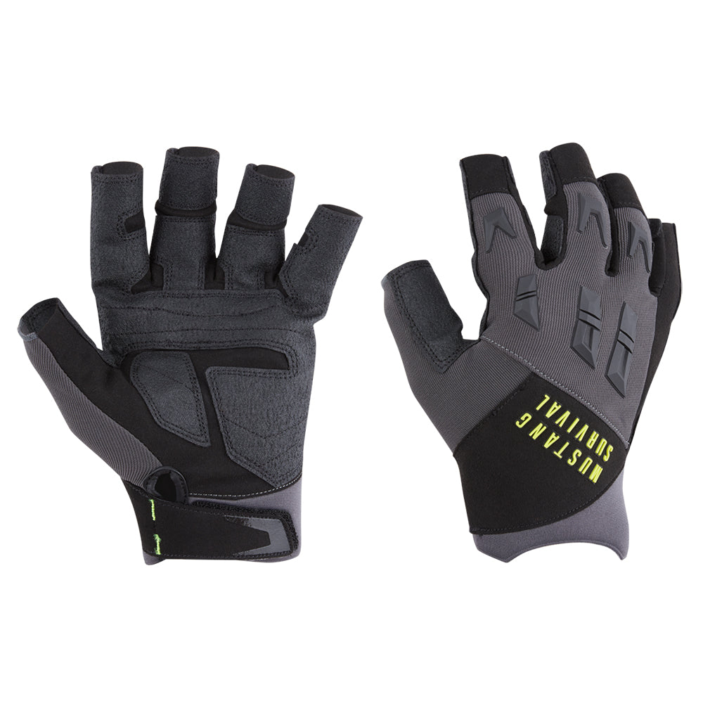 Mustang EP 3250 Open Finger Gloves - Grey/Black - X-Small - MA600402-262-XS-228
