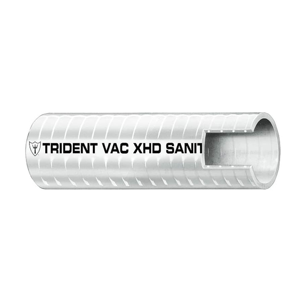 Trident Marine 1" VAC XHD Sanitation Hose - Hard PVC Helix - White - Sold by the Foot - 148-1006-FT