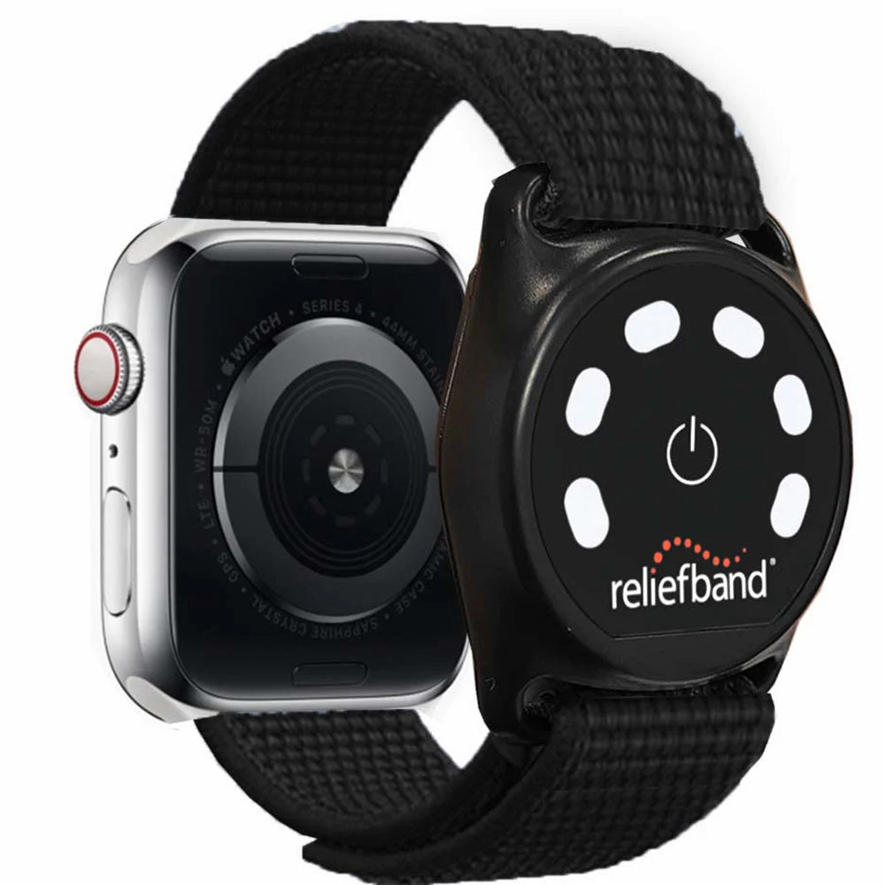 Reliefband Black Apple Smart Watch Band - XL - SPTB-APLXL