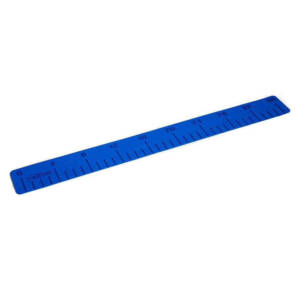 SeaDek 4" x 36" 3mm Fish Ruler w/Laser SD Logo - Bimini Blue - 22135-80129