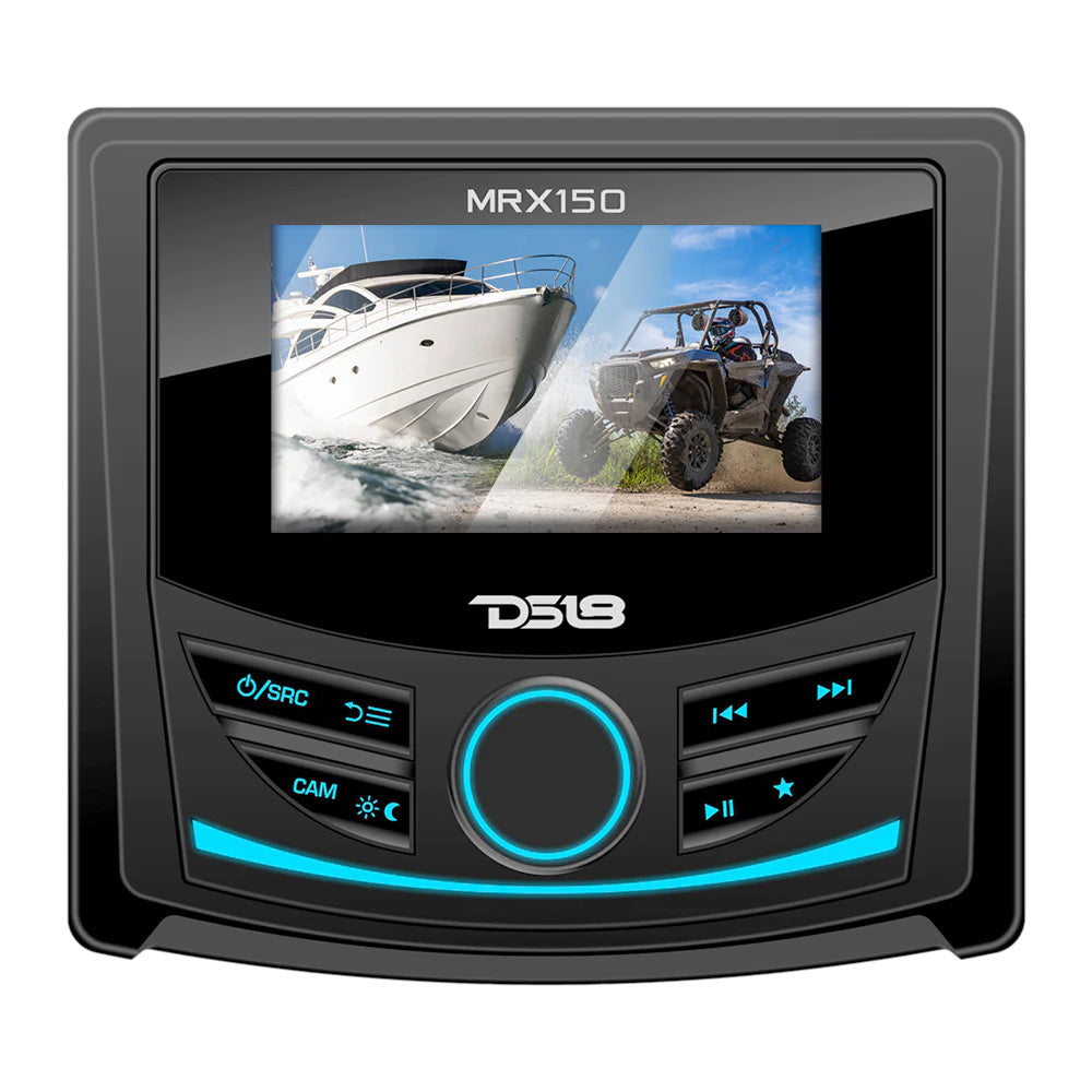 DS18 MRX150 2 Zone Marine & Powersports Head Unit w/3" Color TFT Display & Bluetooth - 4 x 40W