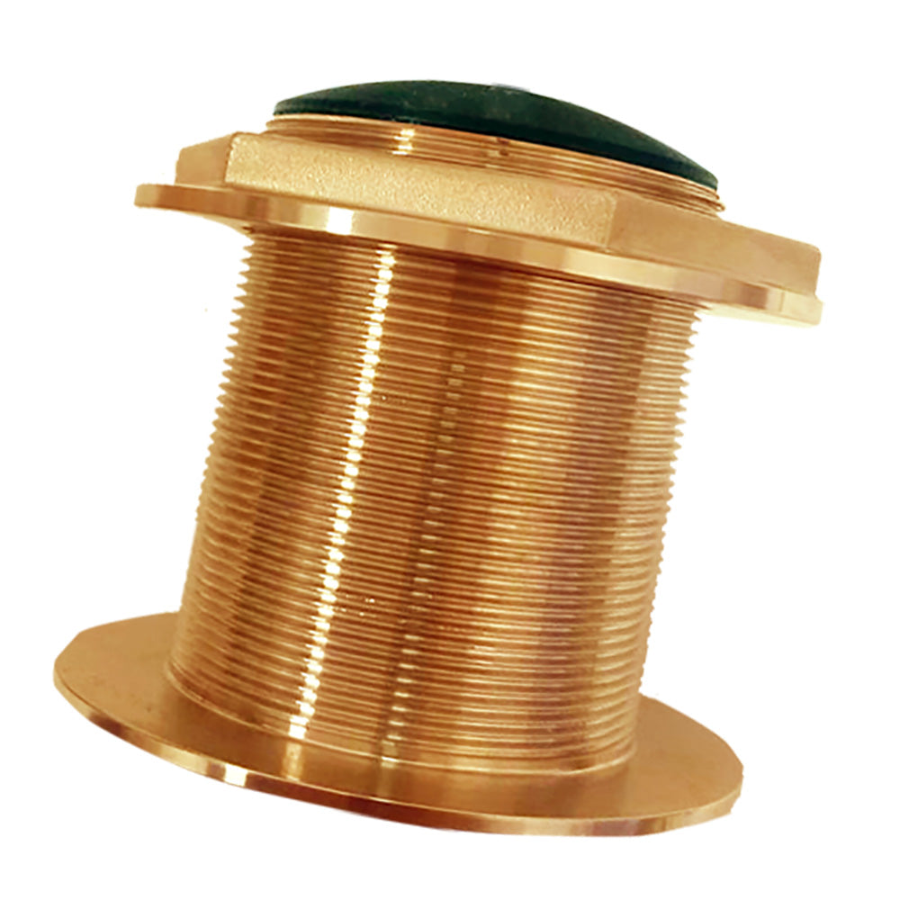 SI-TEX Bronze Low Profile Thru-Hull High-Frequency CHIRP Transducer - 1kW & 130-210kHz - BT87H1KW