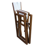 Whitecap Director's Chair w/White Batyline Fabric - Teak - 63061