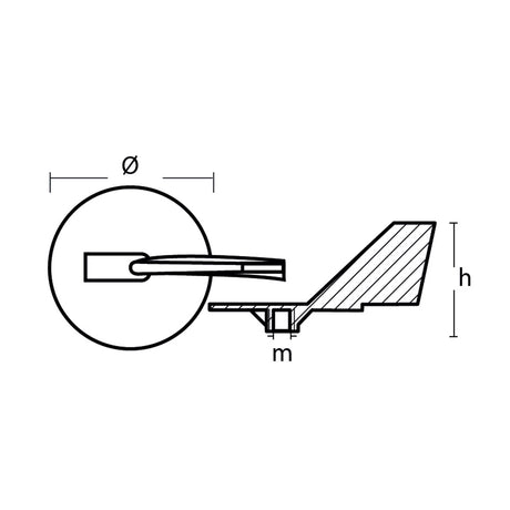 Tecnoseal Zinc Yamaha Trim Tab Anode f/150 - 225 HP Motors - 1143