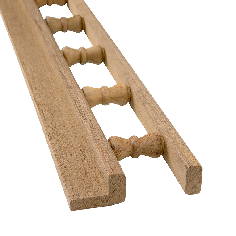 Whitecap Teak L-Type Pin Rail - 5' - 60703