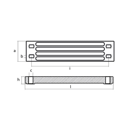 Tecnoseal Zinc Yamaha Bar Anode f/Engine Bracket - 01112-1