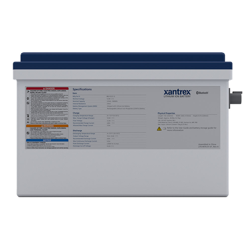 Xantex Lithium-Ion Battery - 125Ah - 12VDC - 883-0125-12