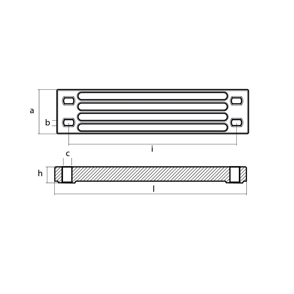 Tecnoseal Aluminum Yamaha Bar Anode f/Engine Bracket - 01112-1AL