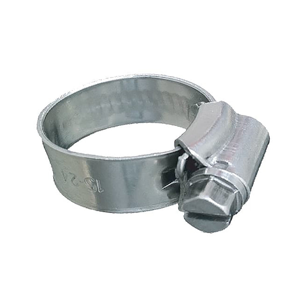 Trident Marine 316 SS Non-Perforated Worm Gear Hose Clamp - 3/8" Band Range - 5/8"–15/16" Clamping Range - 10-Pack - SAE Size 8 - 705-0121