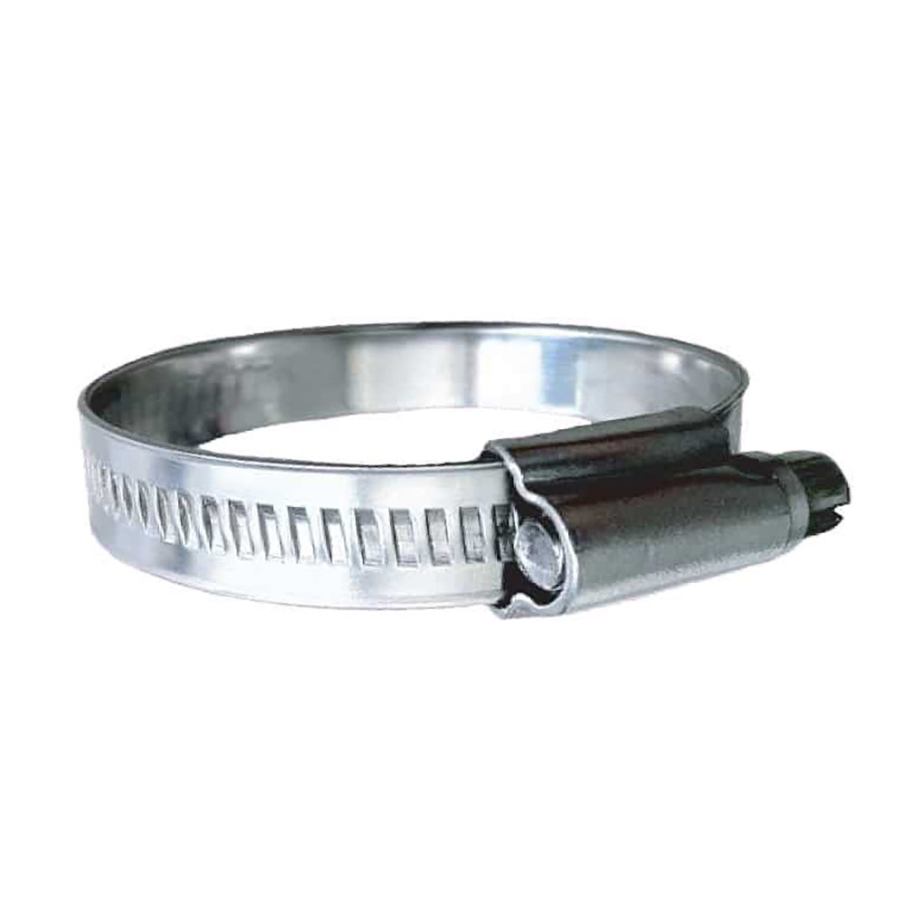 Trident Marine 316 SS Non-Perforated Worm Gear Hose Clamp - 15/32" Band Range - (1-1/4"– 1-3/4") Clamping Range - 10-Pack - SAE Size 20 - 710-1141