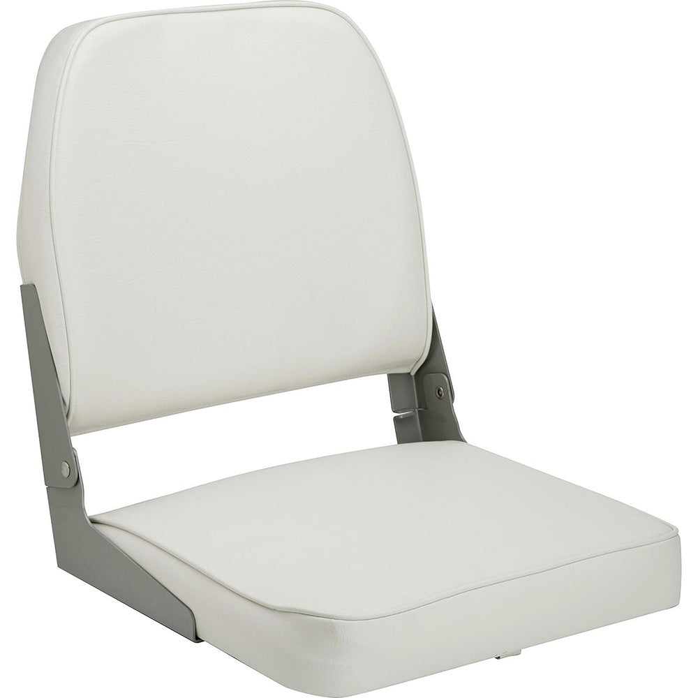 Attwood Swivl-Eze Low Back Padded Flip Seat - White - 98395WH