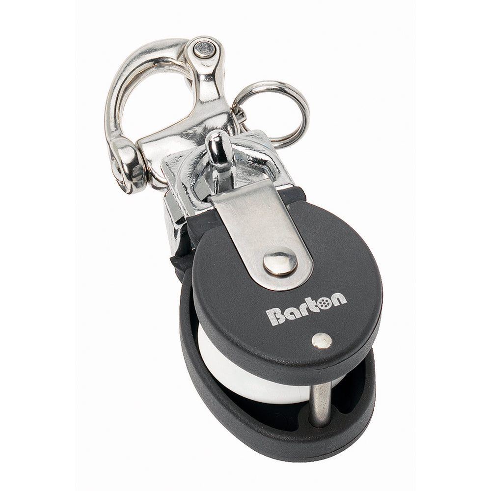 Barton Marine Size 2 Snatch Block w/Stainless Snap Shackle - 35mm Sheave - 90301