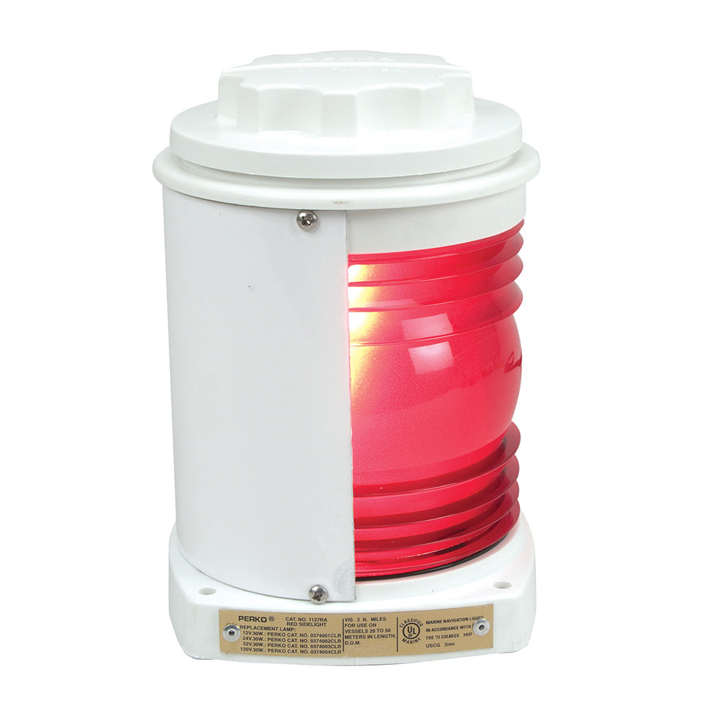Perko White Plastic Red Side Light - 1127RA0WHT