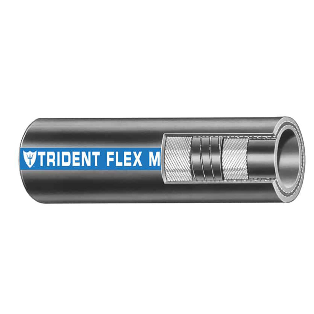 Trident Marine 1" Flex Marine Wet Exhaust & Water Hose - Black - Sold by the Foot - 100-1006-FT