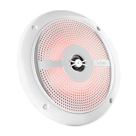 DS18 HYDRO 6.5" 2-Way Marine Slim Speakers w/RGB LED Lighting 100W - White - NXL-6SL/WH