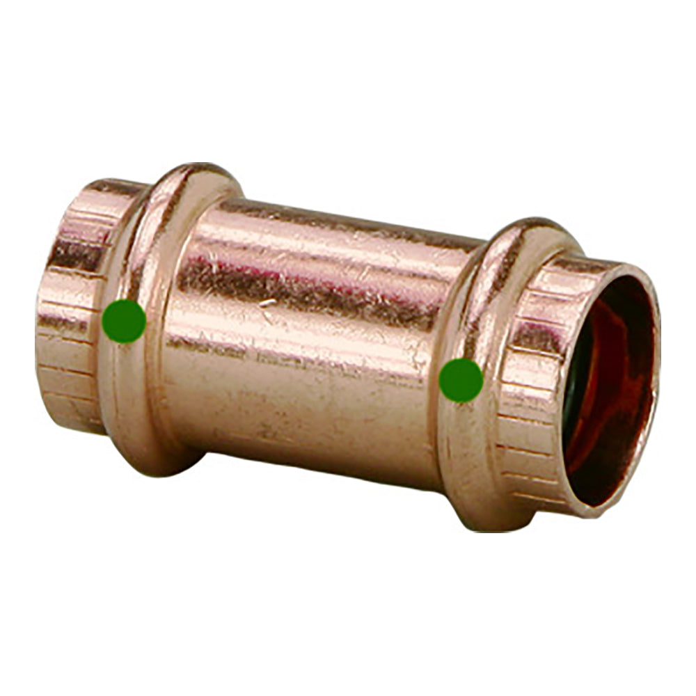 Viega ProPress 2" Copper Coupling w/o Stop - Double Press Connection - Smart Connect Technology - 78197