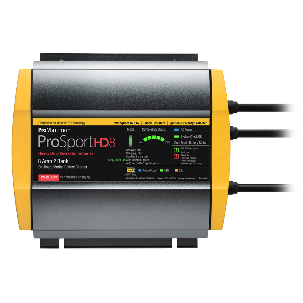 ProMariner ProSportHD 8 Gen 4 - 8 Amp - 2 Bank Battery Charger - 44008