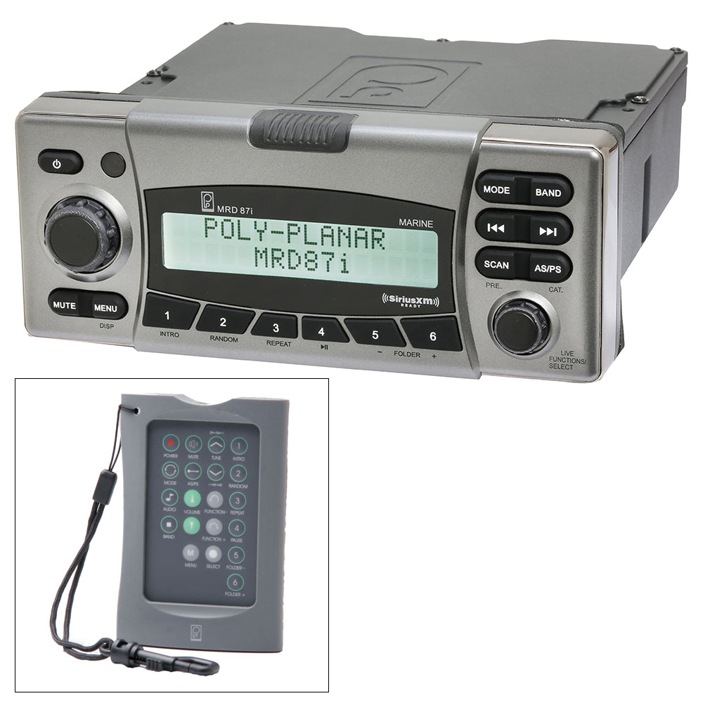 Poly-Planar MRD87i IPX6 Marine Radio AM/FM/BT/SiriusXM/MNEA 2000 w/FREE Wireless Remote - MRD871K2