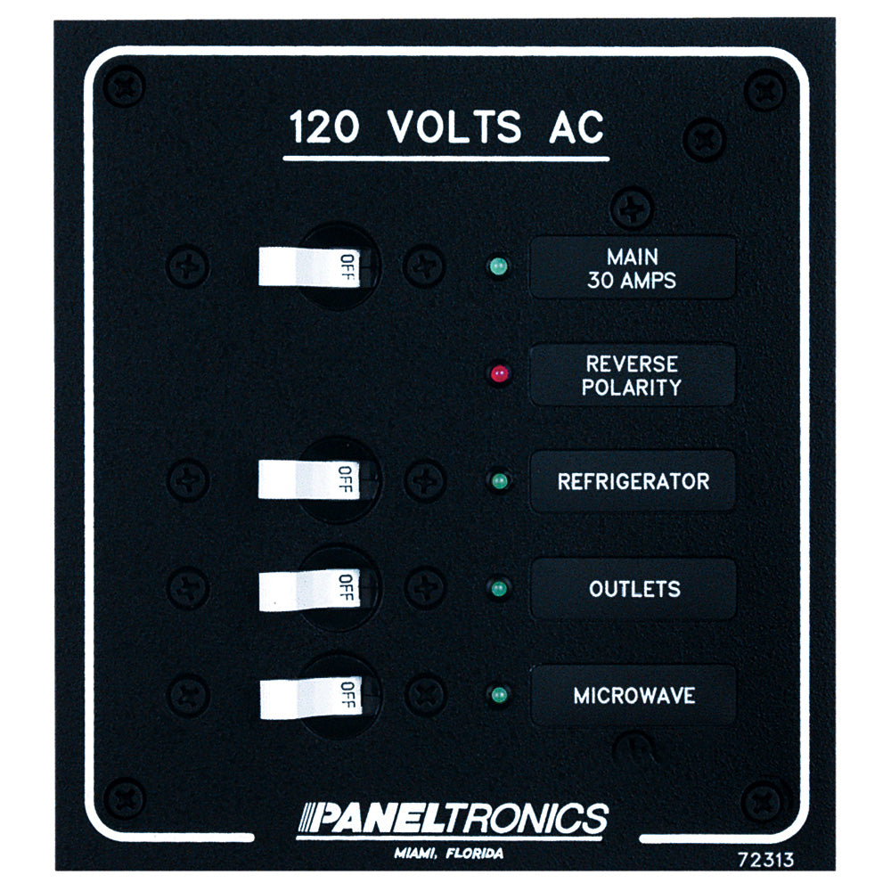Paneltronics Standard AC 3 Position Breaker Panel & Main w/LEDs - 9972313B