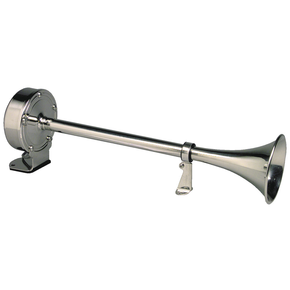Schmitt & Ongaro Deluxe All-Stainless Single Trumpet Horn - 24V - 12427