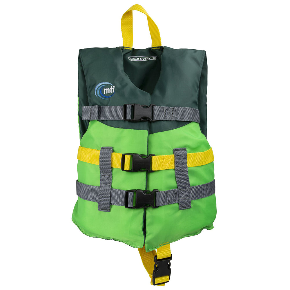 MTI Child Life Jacket - Bright Green/Forest Green - 30-50lbs - MV230H-814