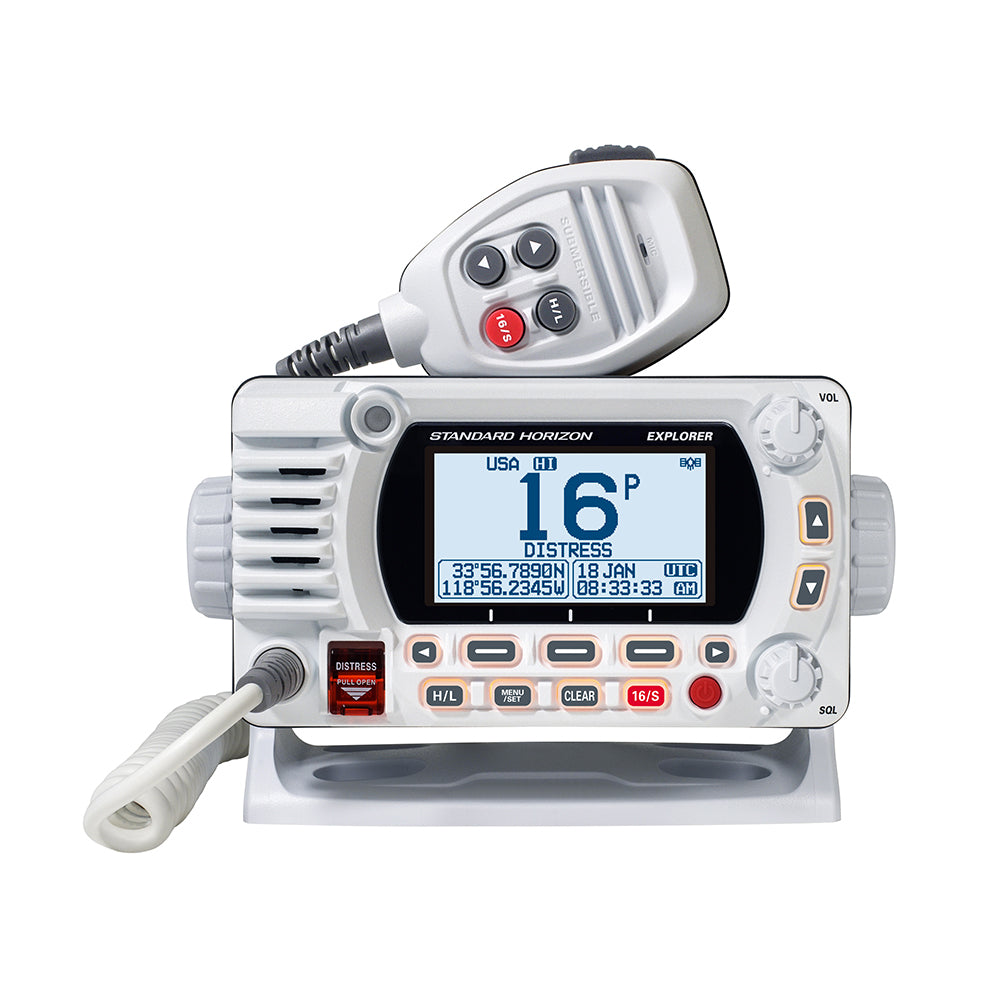 Standard Horizon GX1800G Fixed Mount VHF w/GPS - White - GX1800GW