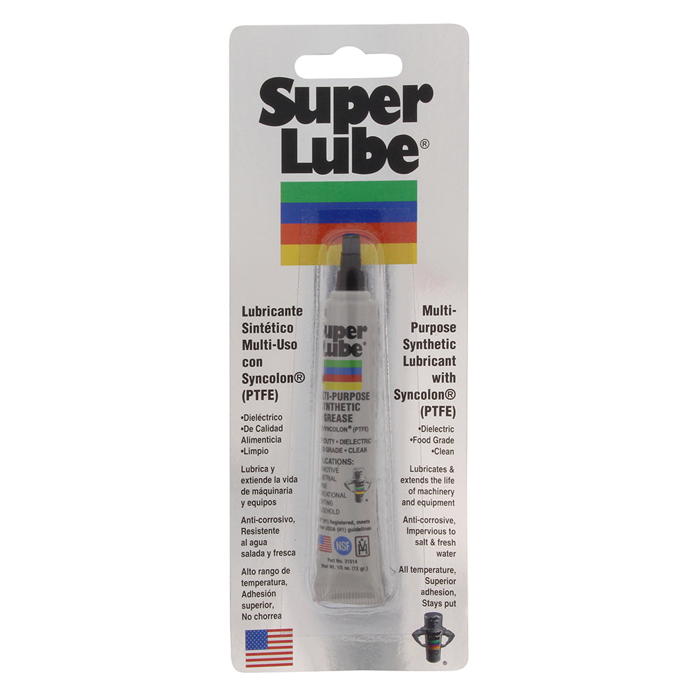 Super Lube Multi-Purpose Synthetic Grease w/Syncolon® (PTFE) - .5oz Tube - 21010