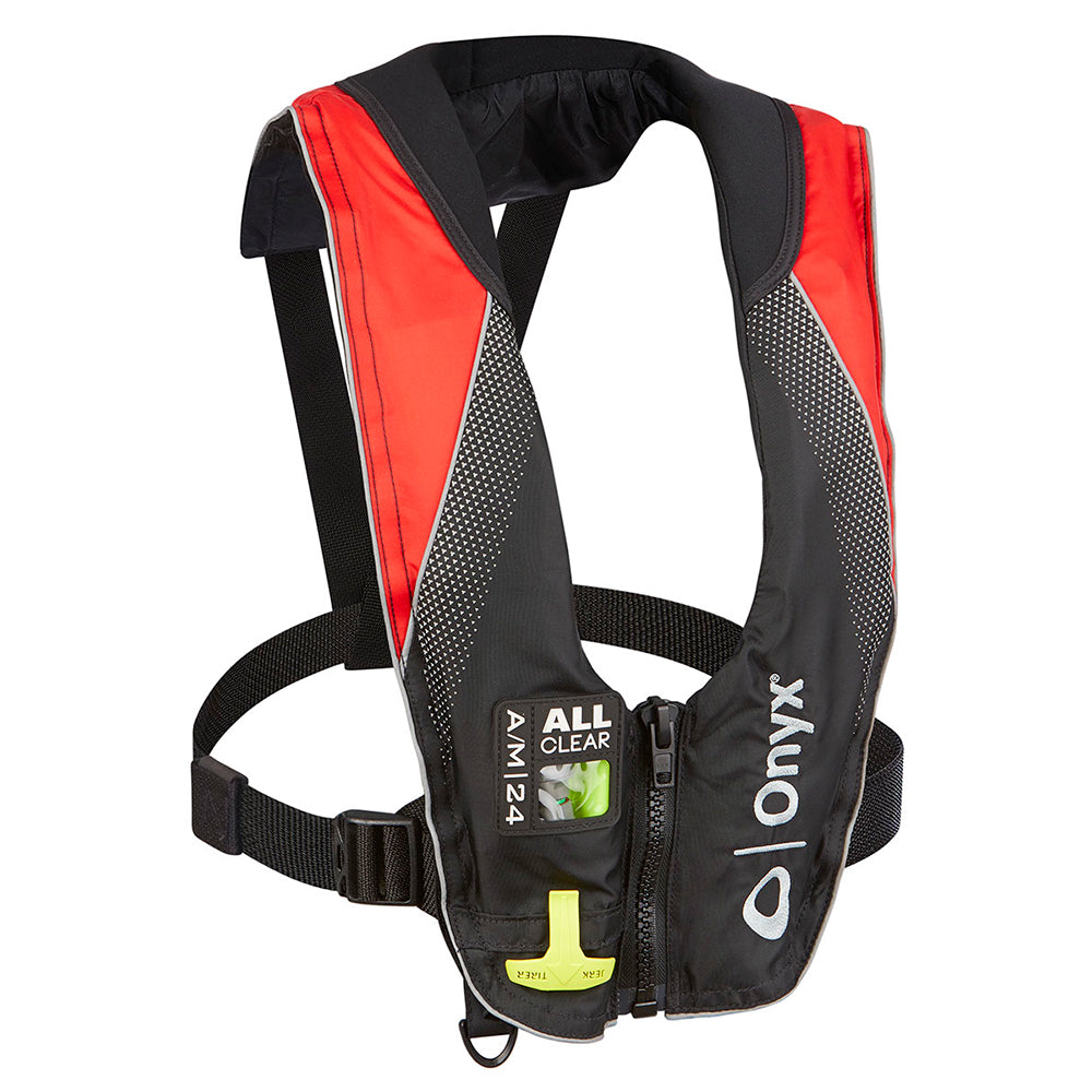 Onyx A/M-24 Series All Clear Automatic/Manual Inflatable Life Jacket - Black/Red - Adult - 132200-100-004-20