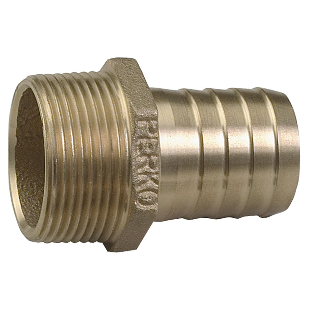 Perko 1" Pipe To Hose Adapter Straight Bronze MADE IN THE USA - 0076DP6PLB