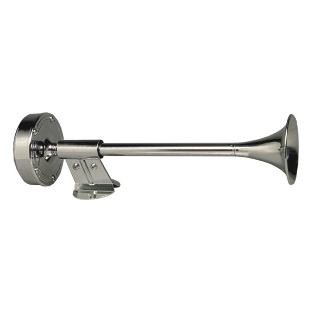 Schmitt & Ongaro Deluxe All-Stainless Shorty Single Trumpet Horn - 12V - 10009