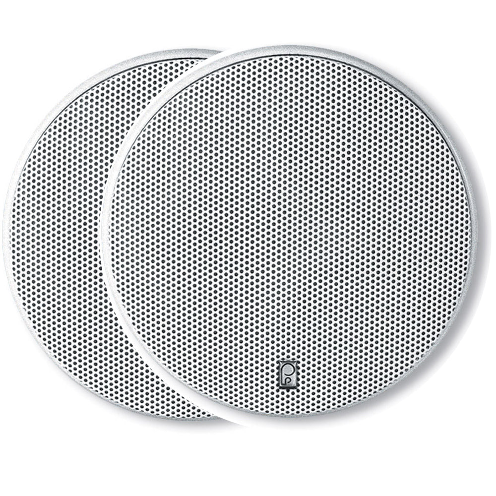 Poly-Planar 6.5" Platinum Round Marine Speaker - (Pair) White - MA6600