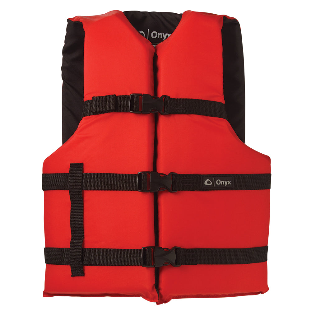 Onyx Nylon General Purpose Life Jacket - Adult Oversize - Red - 103000-100-005-12