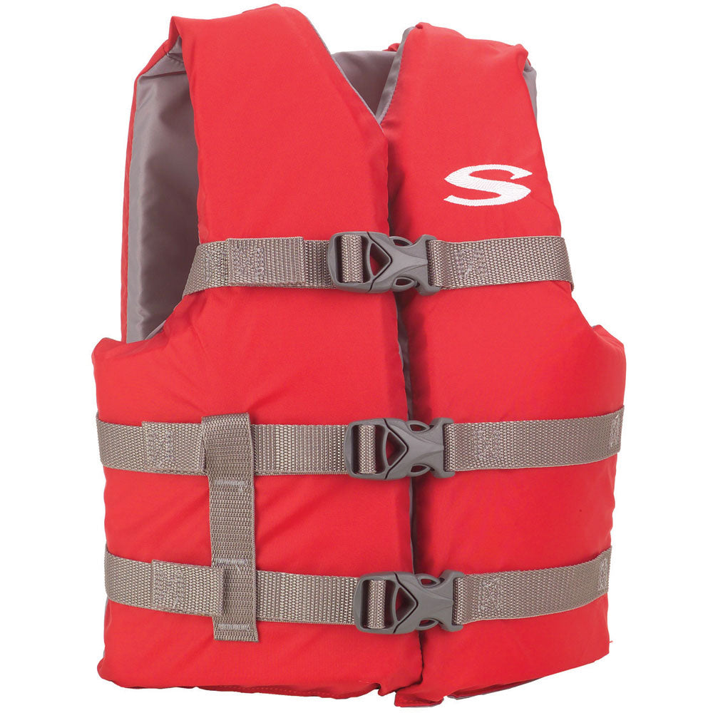 Stearns Classic Youth Life Jacket - 50-90lbs - Red/Grey - 3000004472