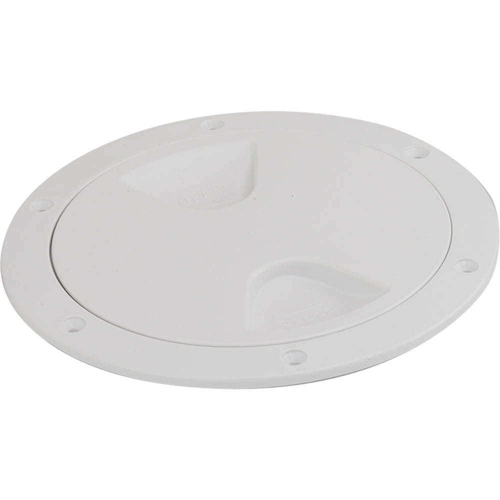 Sea-Dog Screw-Out Deck Plate - White - 6" - 335760-1