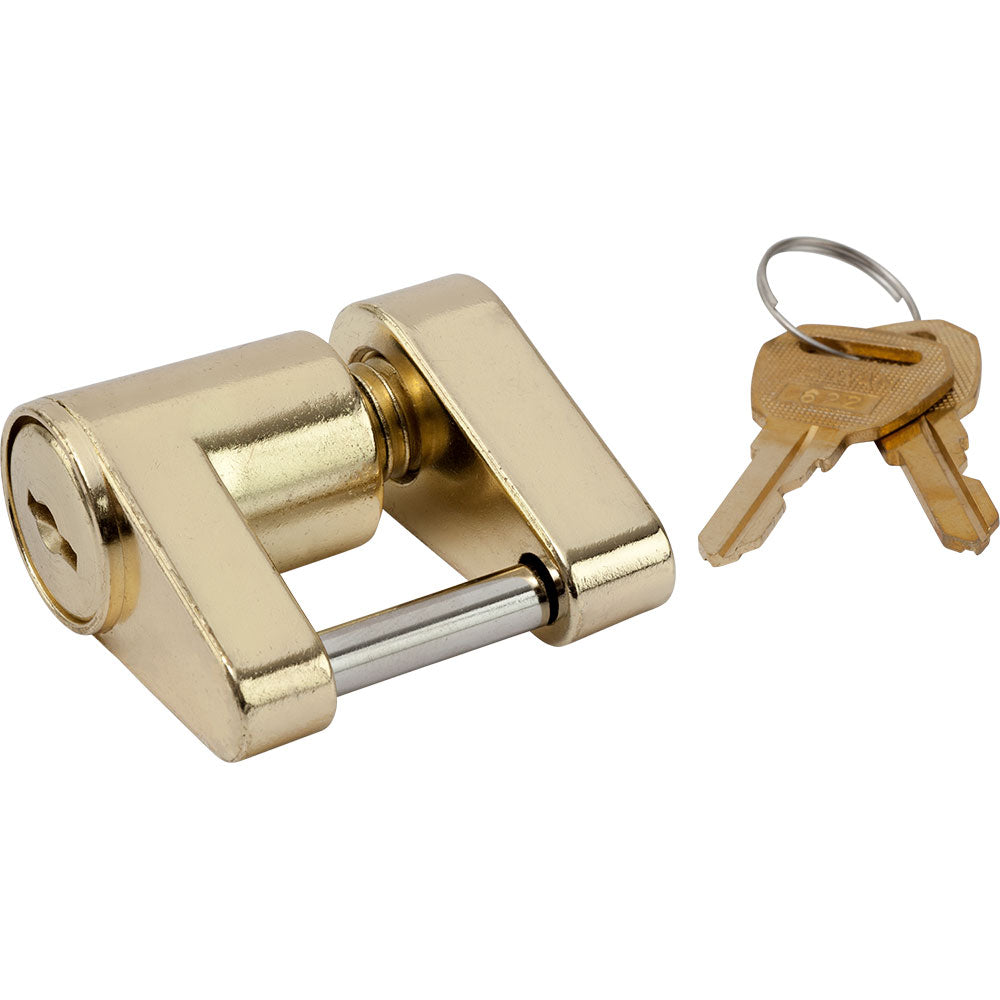 Sea-Dog Brass Plated Coupler Lock - 2 Piece - 751030-1
