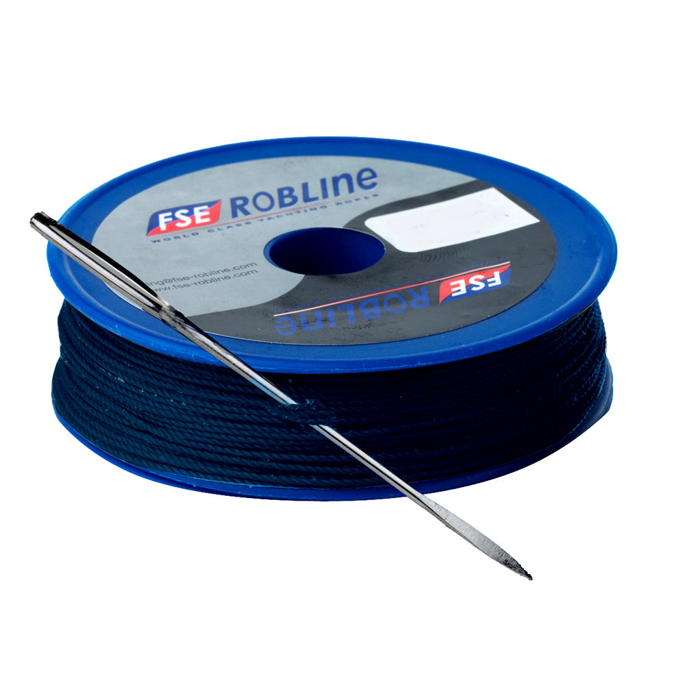 Robline Waxed Tackle Yarn Whipping Twine Kit w/Needle - Dark Navy Blue - 0.8mm x 40M - TY-KITBLU
