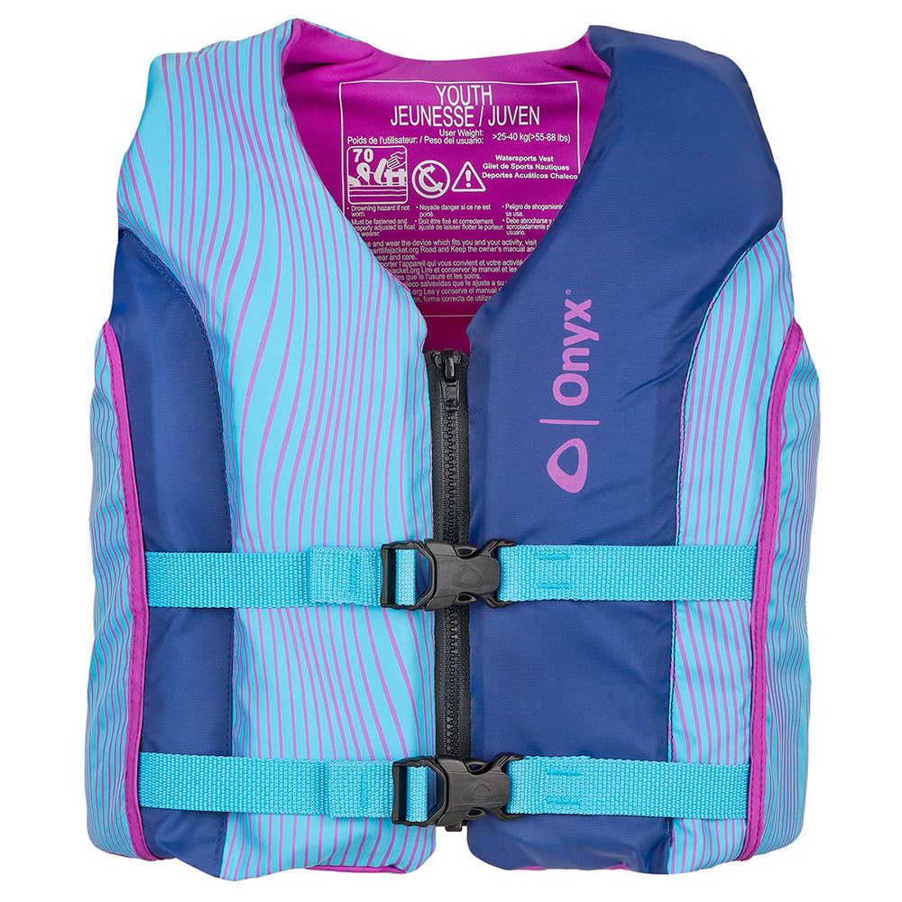 Onyx Shoal All Adventure Youth Paddle & Water Sports Life Jacket - Blue - 121000-500-002-21