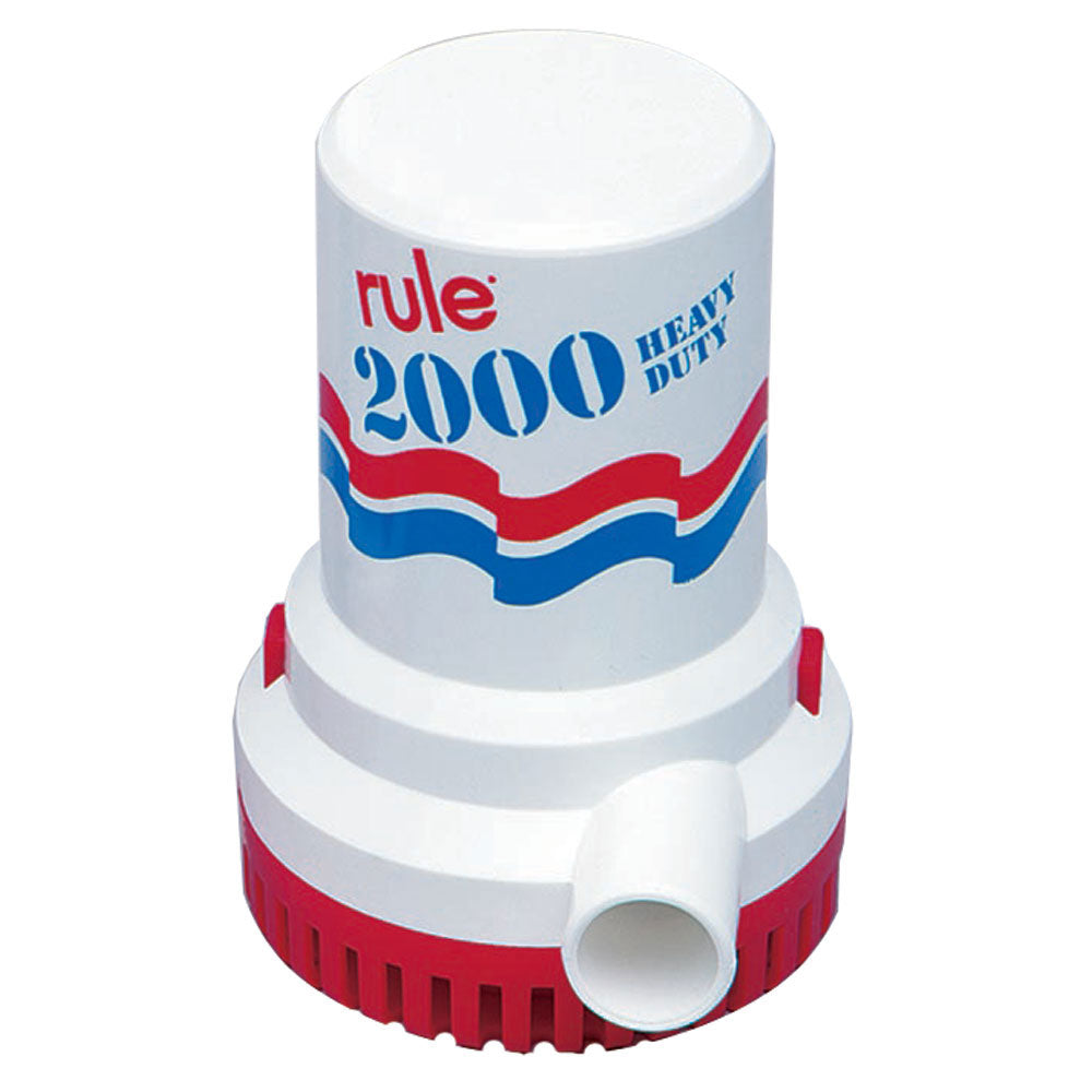 Rule 2000 GPH Non-Automatic Bilge Pump w/6' Leads - 10-6UL