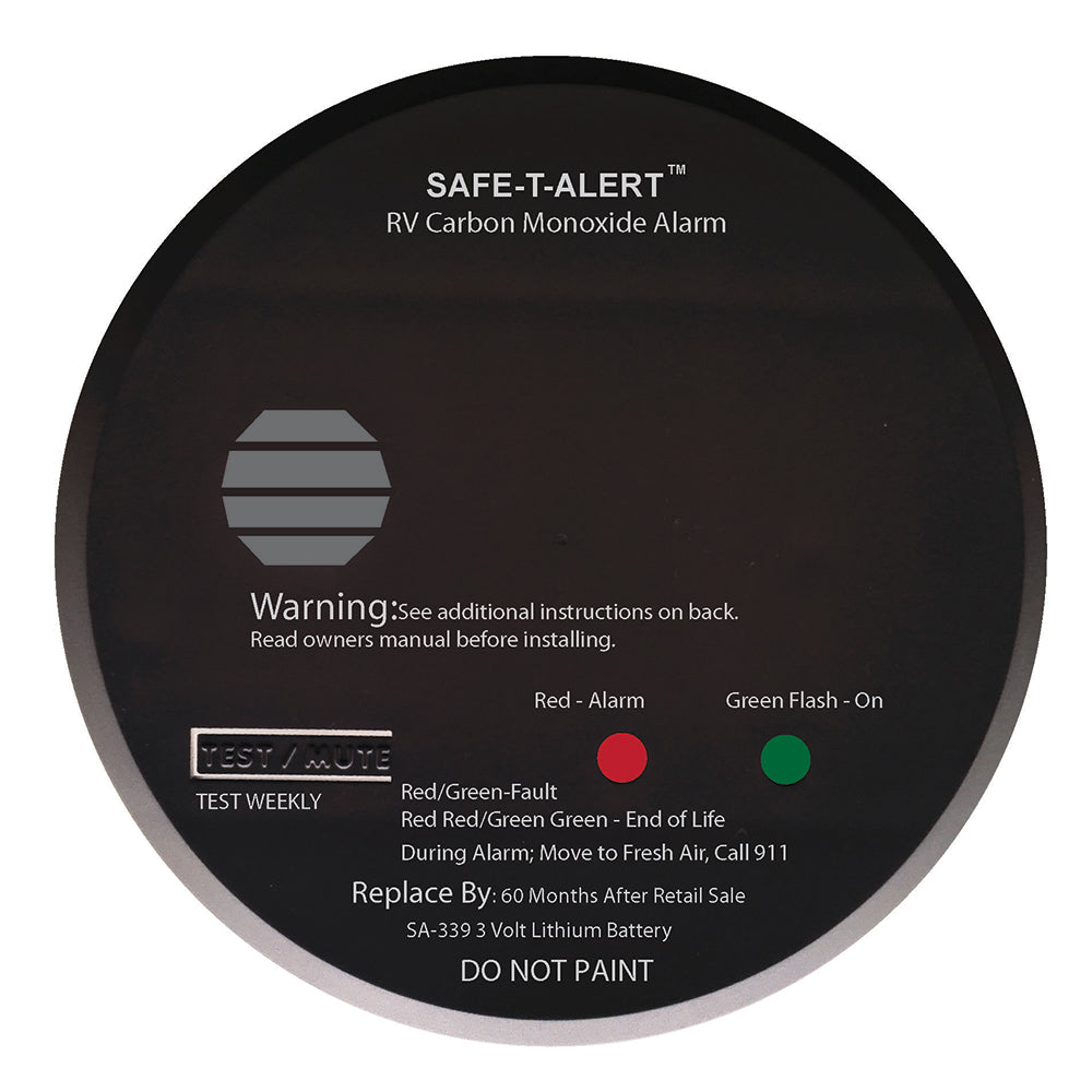 Safe-T-Alert SA-339 Black RV Battery Powered CO2 Detector - SA-339-BK